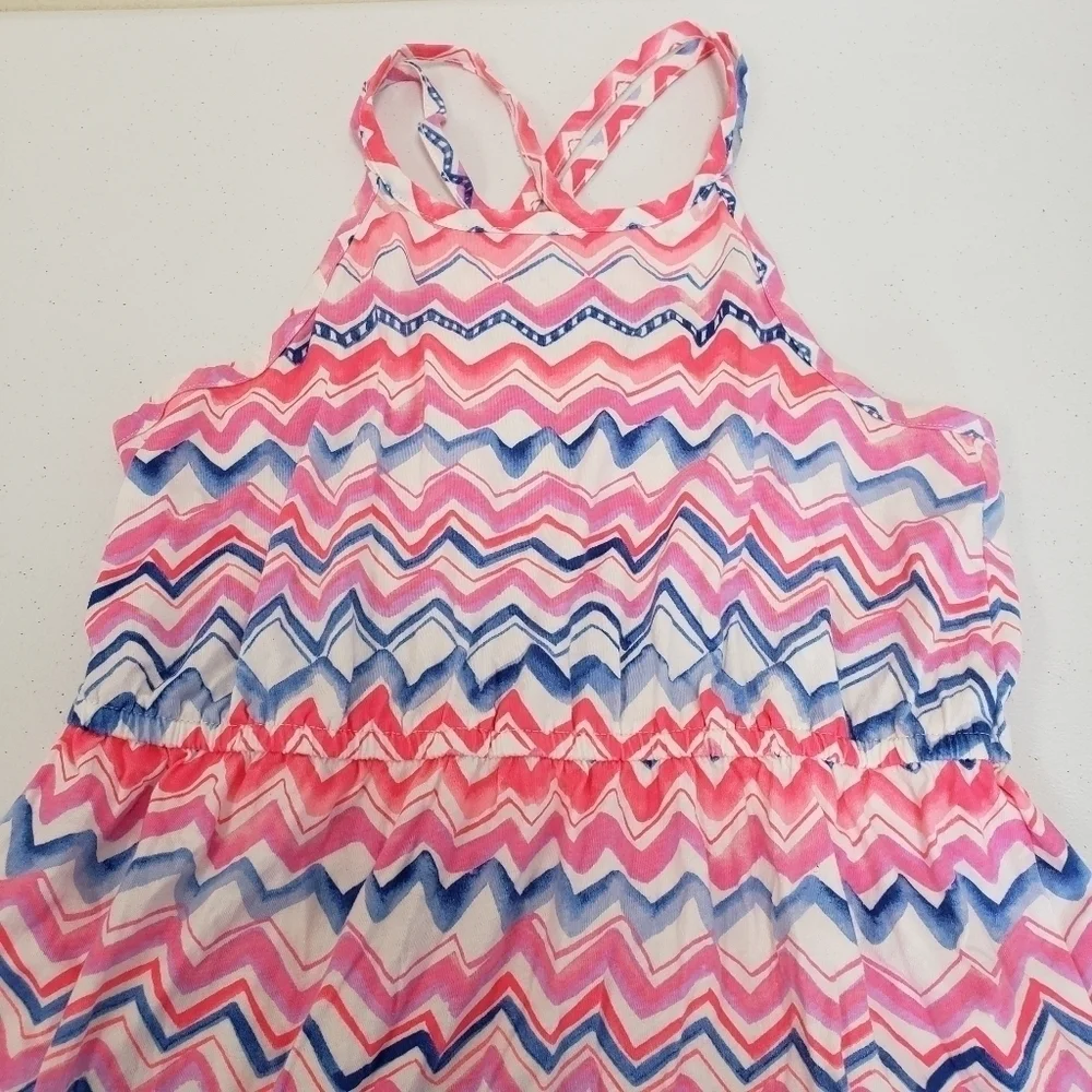 Oshkosh Girls Chevron Summer Dress Size 12